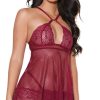 Lingerie * | Coquette A Taste Of Red Babydoll Set