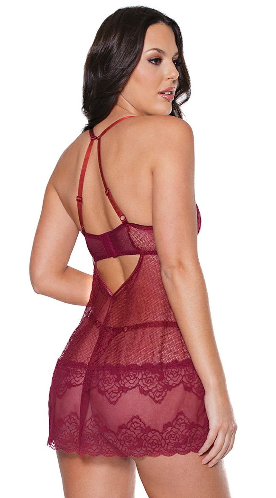 Lingerie * | Coquette A Taste Of Red Babydoll Set