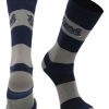 Ncaa Socks * | Cheap Tck Nevada Wolf Pack Socks Game Day Striped Crew Socks All Schools Blue/Silver