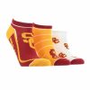 Ncaa Socks * | Deals Tck Usc Trojans No Show Socks Full Field 3 Pack All Schools Red/Gold/White