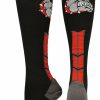 Ncaa Socks * | Wholesale Madsportsstuff Bulldog Logo Over The Calf Socks Black/Scarlet