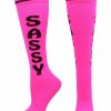 Ncaa Socks * | Outlet Madsportsstuff Personality Word Socks Over The Calf Length