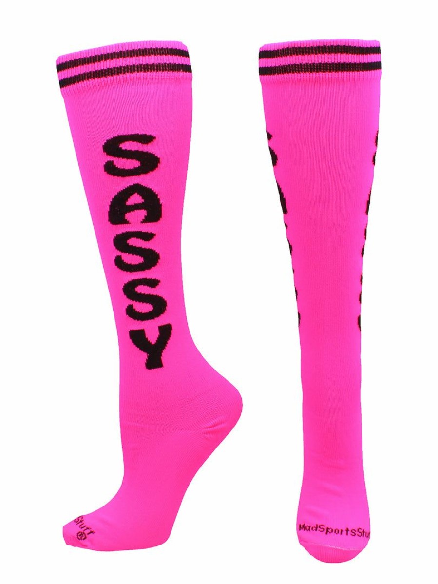 Ncaa Socks * | Outlet Madsportsstuff Personality Word Socks Over The Calf Length