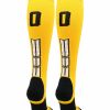 Ncaa Socks * | Brand New Madsportsstuff Gold Player Id Custom Number Over The Calf Socks For Softball Baseball Football Boys And Girls Softball Socks