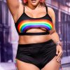 Dancewear * | Mapale Plus Size Rainbow Pride Dance Set