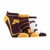 Ncaa Socks * | Discount Tck All Schools Minnesota Golden Gophers No Show Socks Full Field 3 Pack Maroon/Gold/White