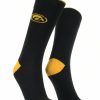 Ncaa Socks * | Best Reviews Of Tck All Schools Iowa Hawkeyes Dress Socks Dean'S List Crew Length Socks Black/Gold