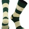 Ncaa Socks * | Brand New Tck Csu Colorado State Rams Socks Game Day Striped Crew Socks All Schools Green/Gold