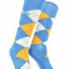 Ncaa Socks * | Best Deal Tck Ucla Bruins Argyle Dress Socks Ncaa Fanwear Crew Length Blue/Gold