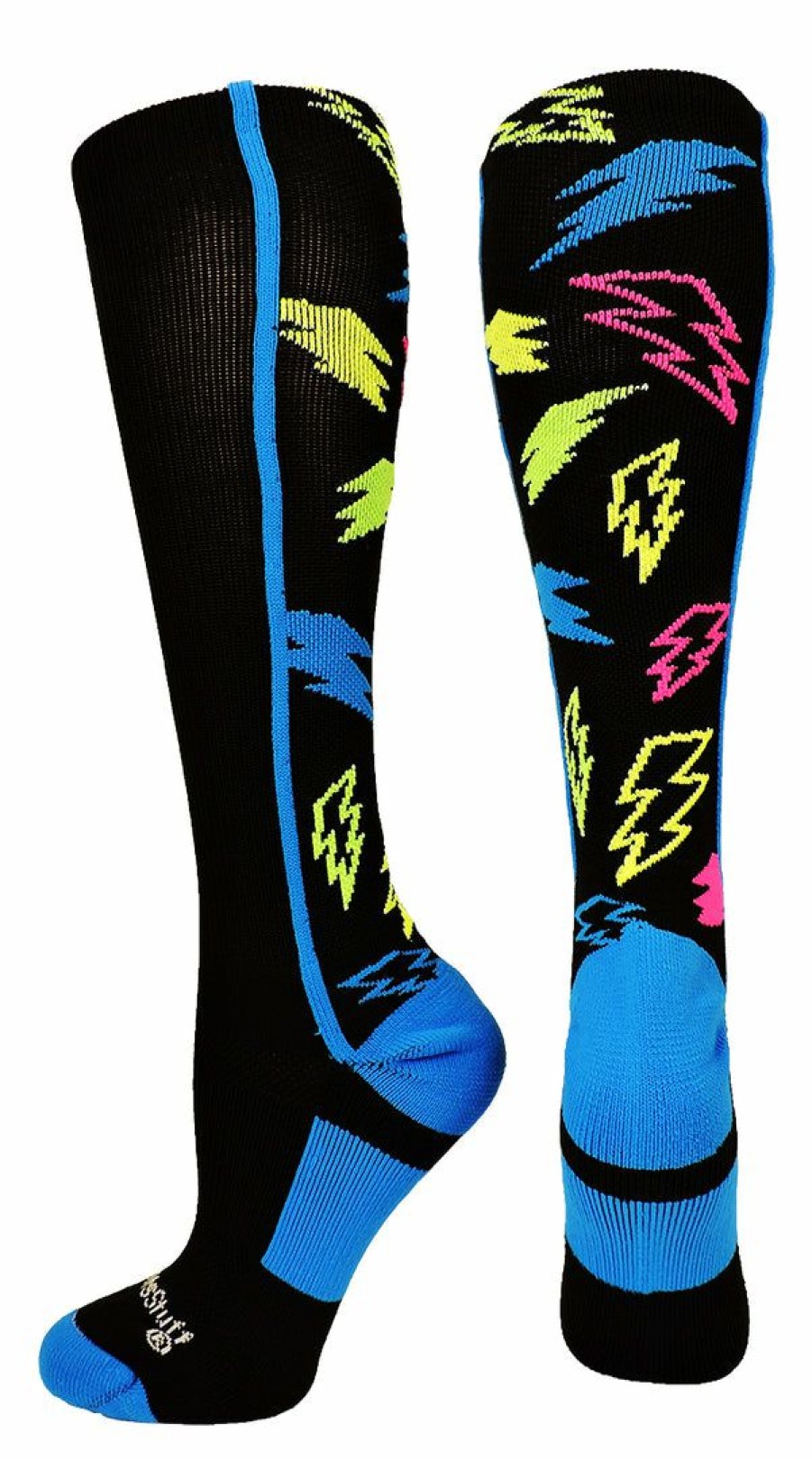 Ncaa Socks * | Coupon Madsportsstuff Baseball Socks Crazy Socks With Lightning Bolts (Multiple Colors)