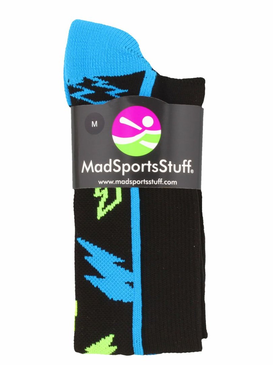 Ncaa Socks * | Coupon Madsportsstuff Baseball Socks Crazy Socks With Lightning Bolts (Multiple Colors)