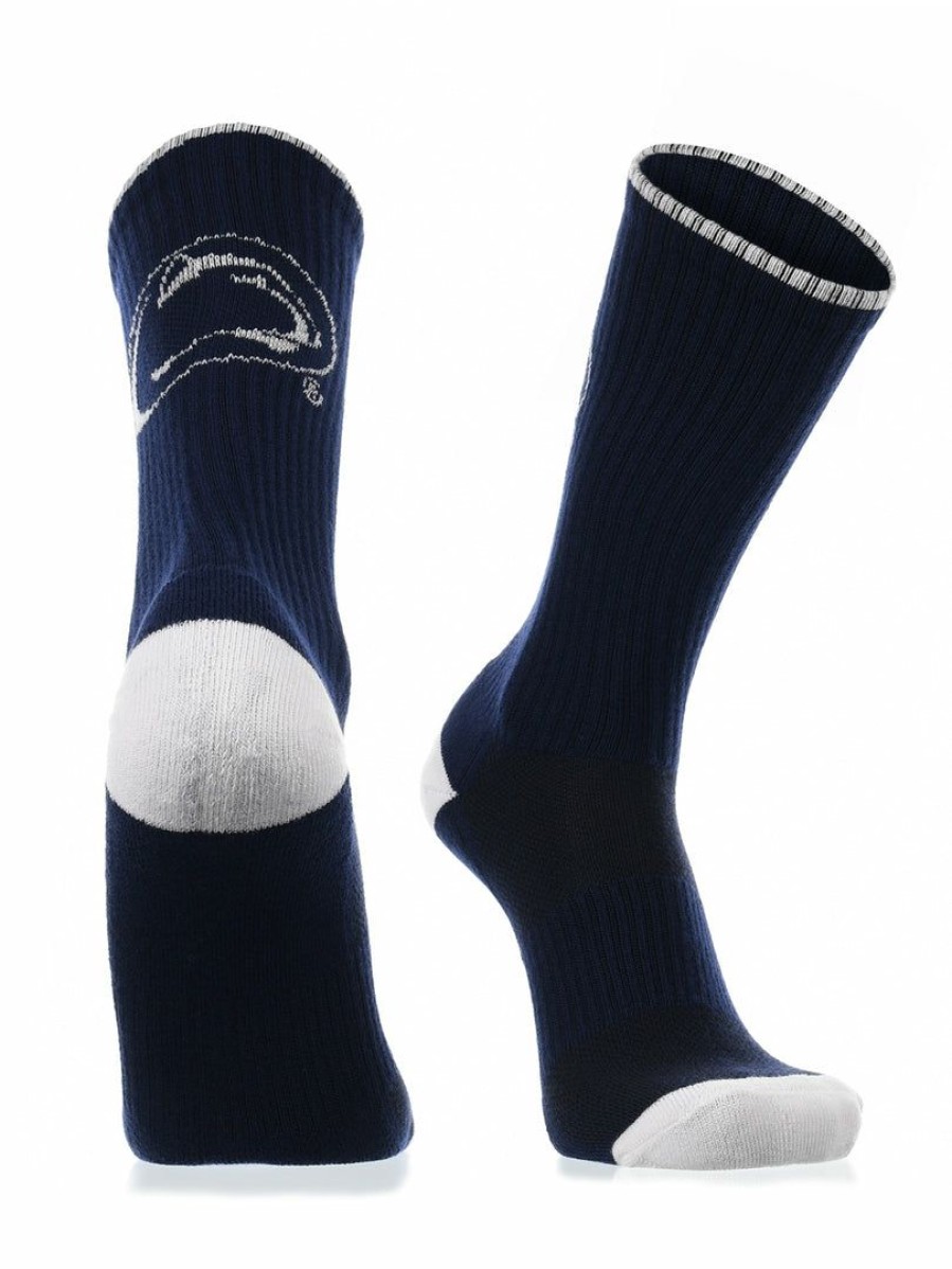 Ncaa Socks * | Best Deal Tck Penn State Nittany Lions Socks Campus Legend Crew Length Navy/White