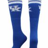 Ncaa Socks * | Deals Tck Kentucky Wildcats Socks Throwback Tube Blue/White