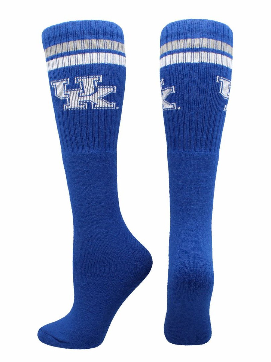 Ncaa Socks * | Deals Tck Kentucky Wildcats Socks Throwback Tube Blue/White