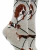 Ncaa Socks * | Cheapest Whd Crazy Socks Crew Basset Hound Socks For Women Gift For Dog Lovers Gray