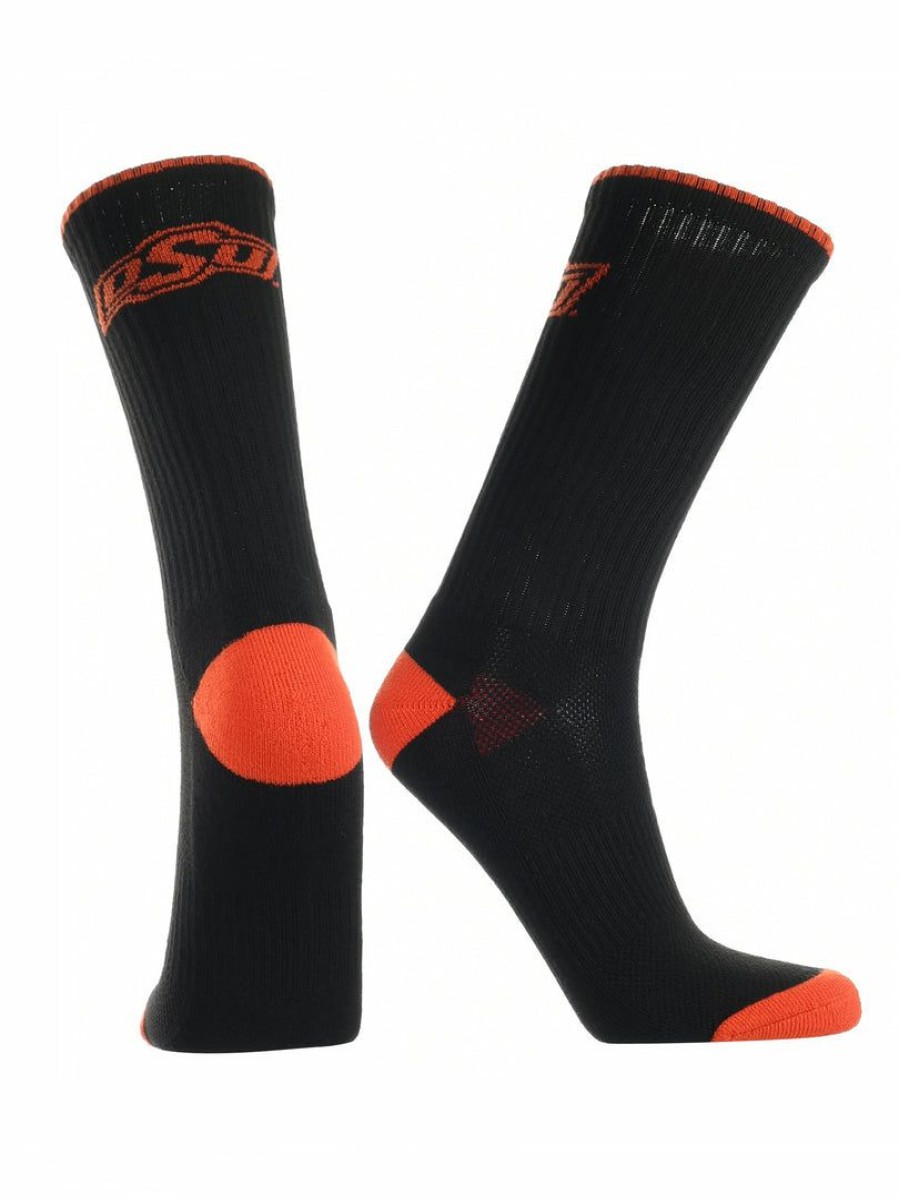 Ncaa Socks * | Outlet Tck Oklahoma State Cowboys Socks Campus Legend Crew Length All Schools Black/Orange