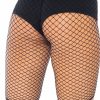 Dancewear * | Leg Avenue Plus Size Industrial Net Biker Shorts