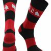 Ncaa Socks * | Top 10 Tck All Schools Nebraska Cornhuskers Socks Game Day Striped Crew Socks Red/Black