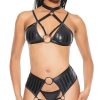 Lingerie * | Coquette Domme And Dirty Crotchless Bra Set