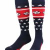 Ncaa Socks * | Discount Tck Patriotic Usa Soccer Socks Navy/Scarlet/White