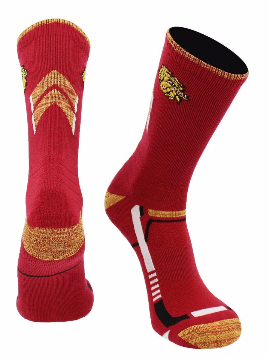 Ncaa Socks * | Brand New Tck Minnesota Duluth Bulldogs Socks University Of Minnesota Duluth Bulldogs Champion Crew Socks All Schools Maroon/Gold