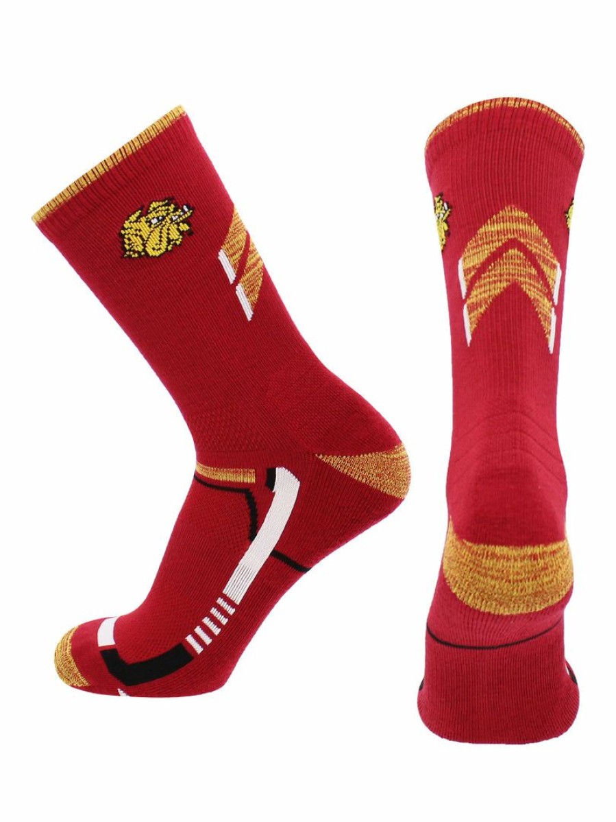 Ncaa Socks * | Brand New Tck Minnesota Duluth Bulldogs Socks University Of Minnesota Duluth Bulldogs Champion Crew Socks All Schools Maroon/Gold