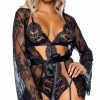 Lingerie * | Leg Avenue Power Play Teddy Set