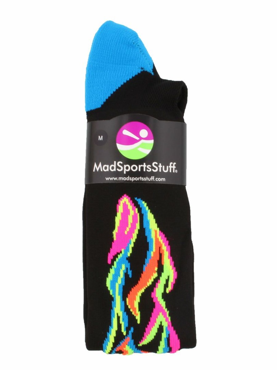 Ncaa Socks * | Hot Sale Madsportsstuff Flame Soccer Style Over The Calf Athletic Socks (Multiple Colors)