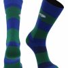 Ncaa Socks * | Budget Tck Florida Gulf Coast Eagles Socks Game Day Striped Crew Socks Cobalt Blue/Emerald