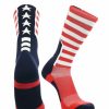 Ncaa Socks * | Hot Sale Tck Stars And Stripes Perimeter Crew Socks Basketball Socks