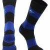 Ncaa Socks * | Coupon Tck Unc Wilmington Seahawks Socks Game Day Striped Crew Socks All Schools Navy/Black