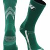 Ncaa Socks * | Flash Sale Tck Binghamton Bearcats Socks Binghamton University Bearcats Champion Crew Socks Dark Green/White