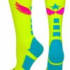 Ncaa Socks * | Best Pirce Madsportsstuff Light Speed Athletic Crew Socks (Multiple Colors)