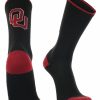 Ncaa Socks * | Hot Sale Tck Ou Oklahoma Sooners Socks Campus Legend Crew Length All Schools Black/Crimson