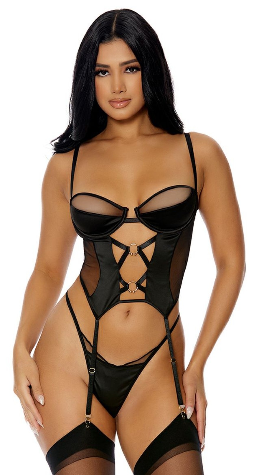 Lingerie * | Forplay Mood Ring Bustier Set