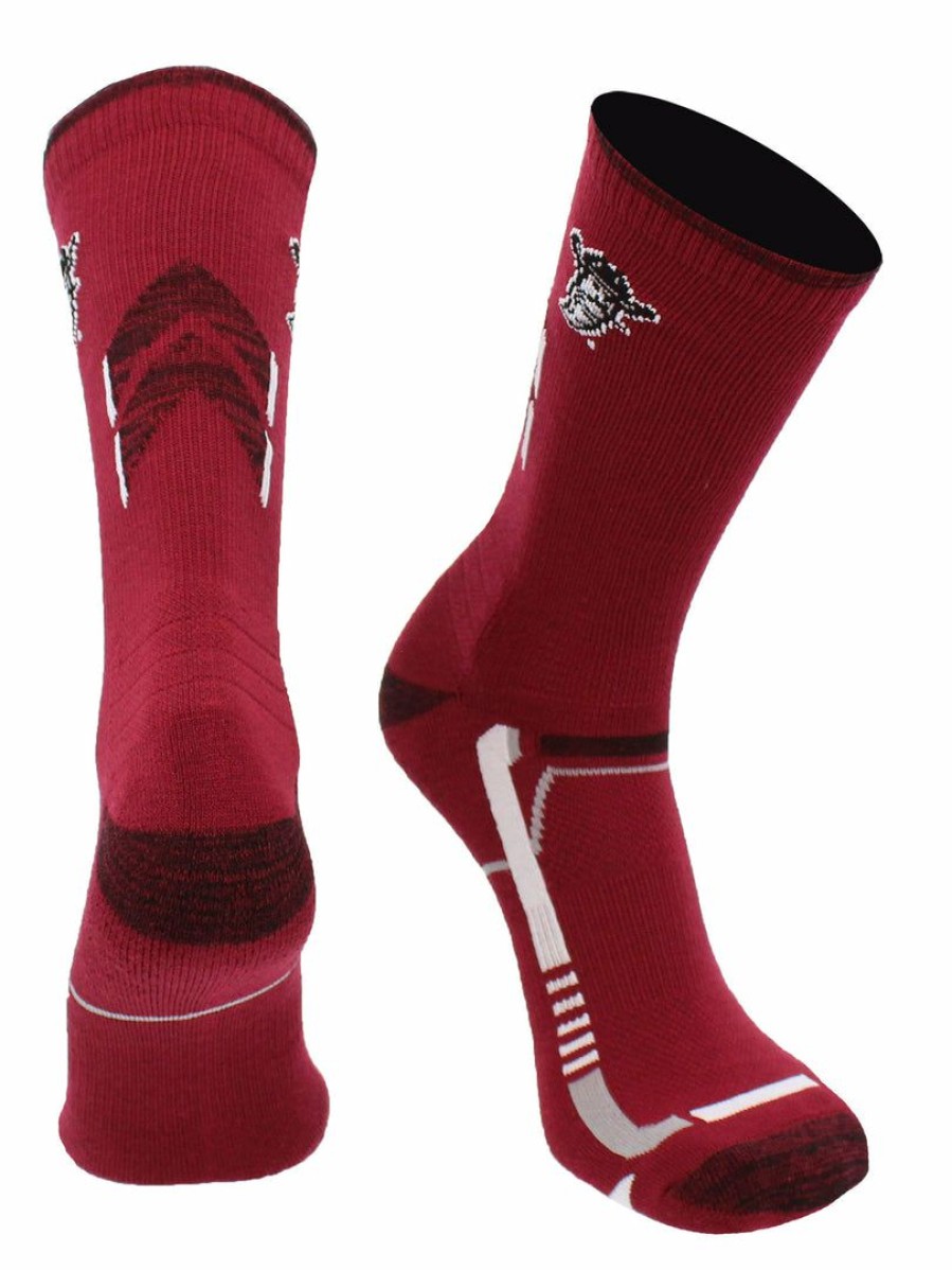 Ncaa Socks * | Top 10 Tck New Mexico State Aggies Socks New Mexico State University Aggies Champion Crew Socks Crimson/Black