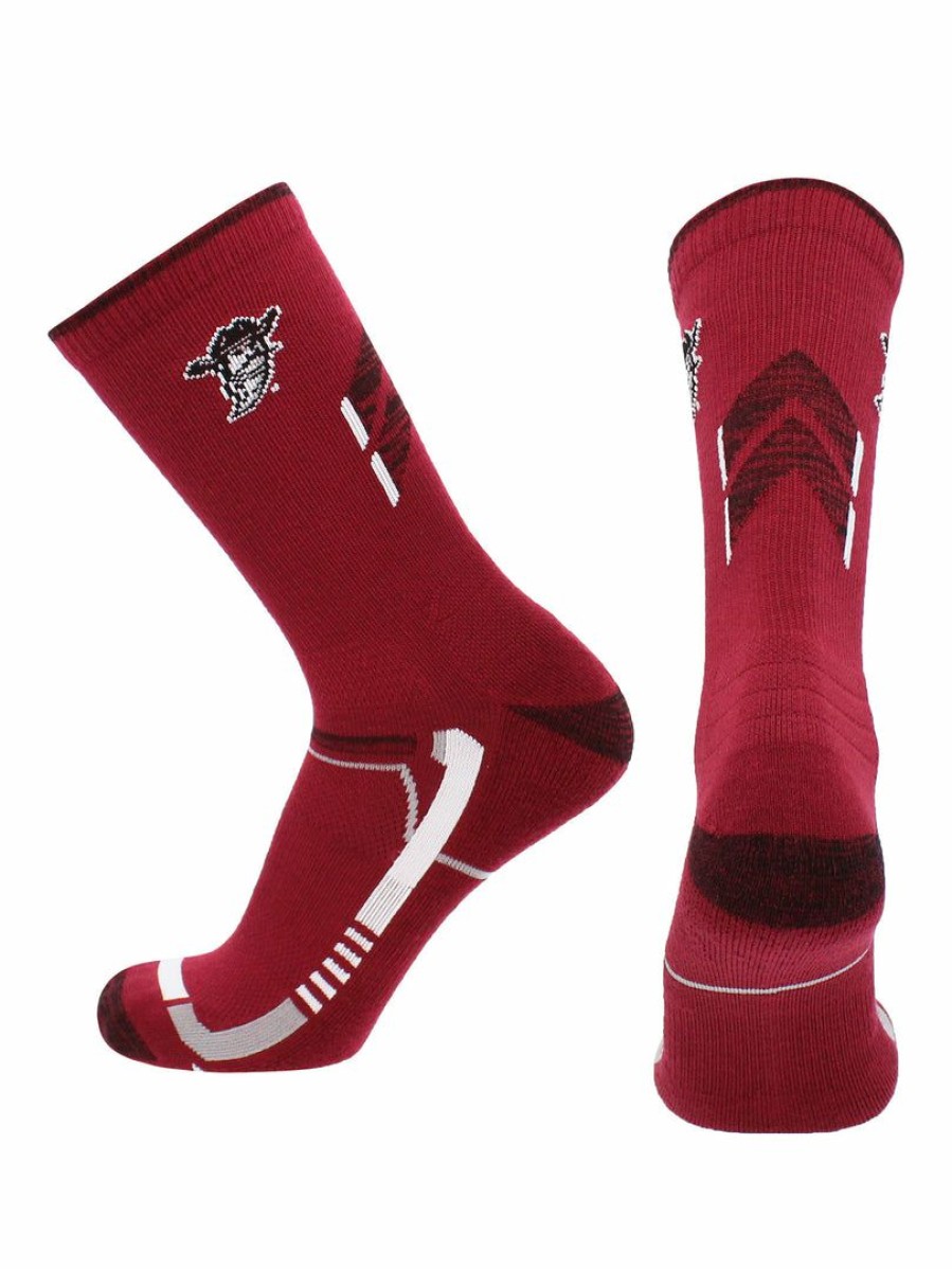 Ncaa Socks * | Top 10 Tck New Mexico State Aggies Socks New Mexico State University Aggies Champion Crew Socks Crimson/Black