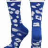 Ncaa Socks * | Cheap Tck All Schools Duke Blue Devils Socks Womens Savage Crew Socks Duke Blue/White