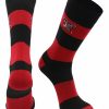 Ncaa Socks * | Coupon Tck Texas Tech Red Raiders Socks Game Day Striped Crew Socks All Schools Scarlet/Black