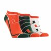 Ncaa Socks * | Promo Tck Miami Hurricanes No Show Socks Full Field 3 Pack Orange/Green/White