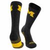 Ncaa Socks * | Top 10 All Schools Tck University Of Michigan Wolverines Socks Pure Merino Wool Far Trek Charcoal/Maize