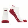 Ncaa Socks * | Buy Tck All Schools Indiana Hoosiers Low Cut Ankle Socks With Tab White/Crimson