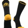 Ncaa Socks * | Deals Tck All Schools Iowa Hawkeyes Socks Campus Legend Crew Length Black/Gold