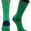 Ncaa Socks * | Hot Sale Tck All Schools Notre Dame Socks University Of Notre Dame Fighting Irish Socks Campus Legend Crew Blue/Green