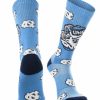 Ncaa Socks * | New Tck North Carolina Tar Heels Socks Crew Length Sock Mayhem Carolina Blue/Navy/White