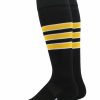 Ncaa Socks * | Outlet Madsportsstuff Gridiron 3 Stripe Football Socks (Multiple Colors)