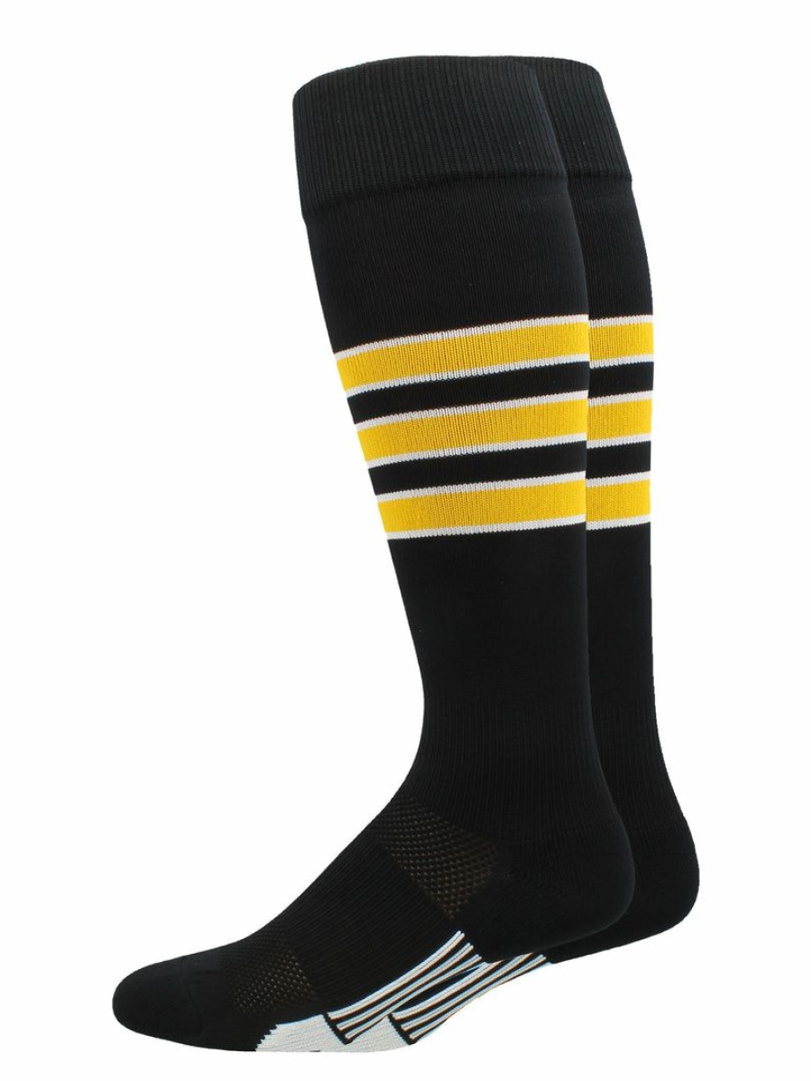 Ncaa Socks * | Outlet Madsportsstuff Gridiron 3 Stripe Football Socks (Multiple Colors)