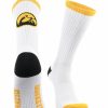 Ncaa Socks * | Best Reviews Of Tck All Schools Iowa Hawkeyes Socks Basic Crew White Socks White/Gold/Black