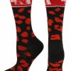 Ncaa Socks * | Brand New Tck All Schools Nebraska Cornhuskers Socks Womens Savage Crew Socks Red/Black