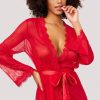 Lingerie * | Yandy Eyelash Lace Robe Set